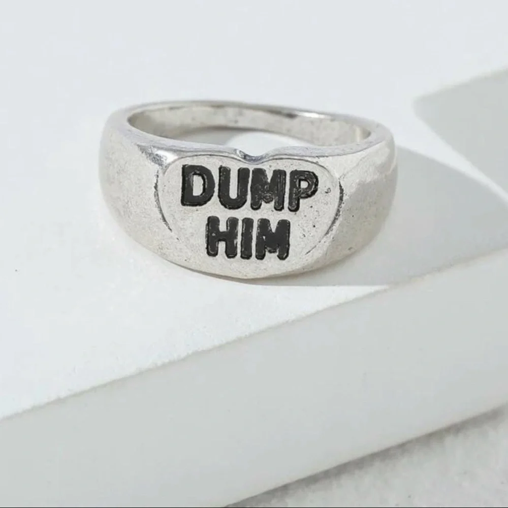 Britney Y2K dump him silver ring - Picture 3 of 3